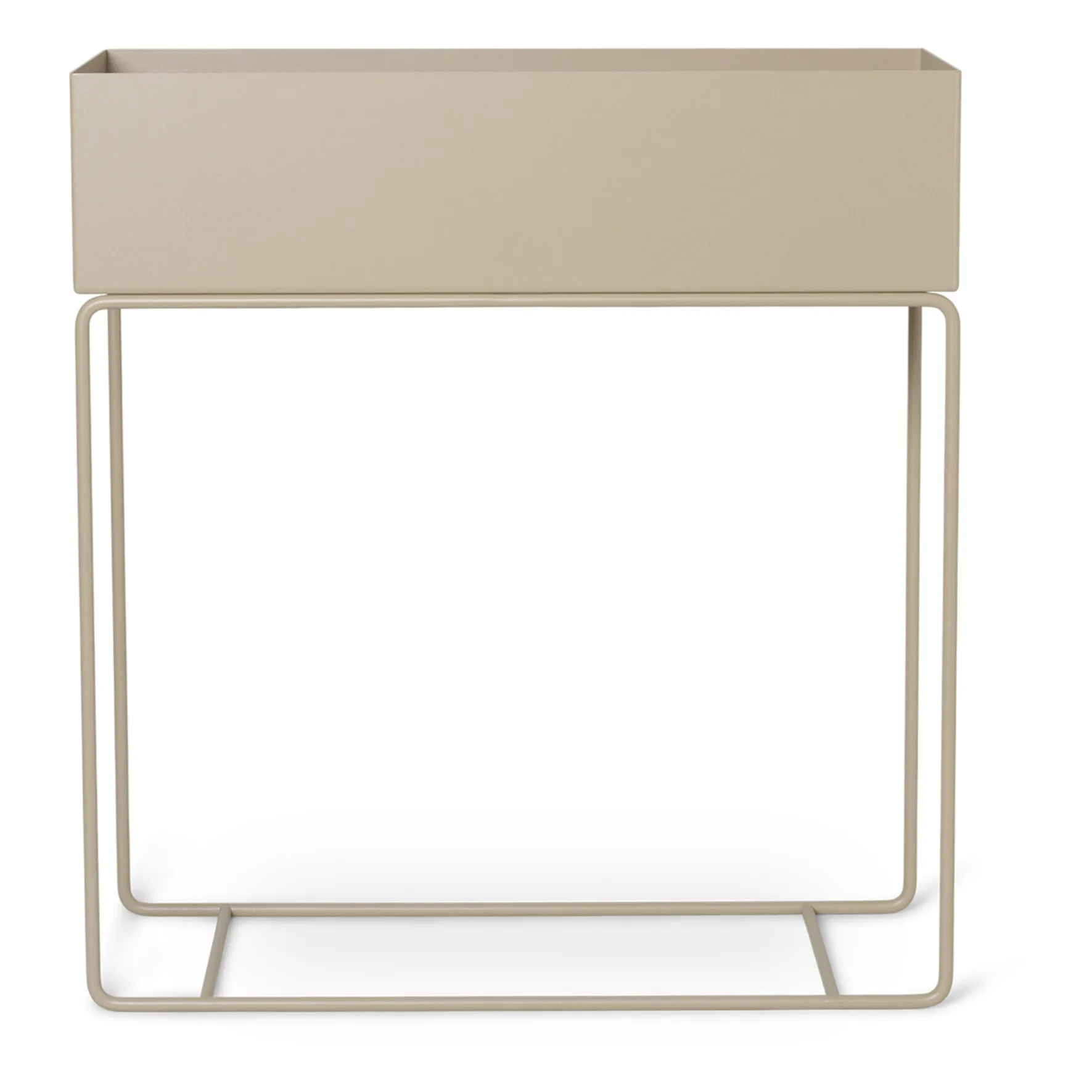 Jardinière sur pied en métal  | Beige- Image produit n°0