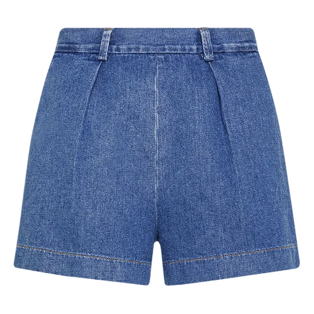Shorts aus Baumwolle und Leinen | Denim