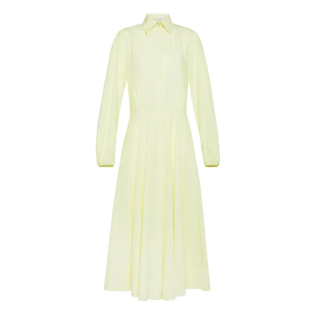 Kleid aus Baumwollpopeline | Gelb