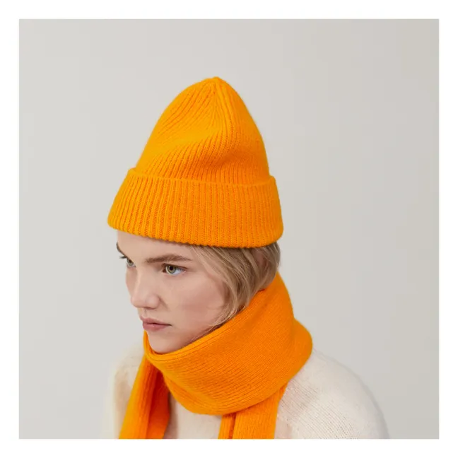 Bonnet Laine et Angora | Orange
