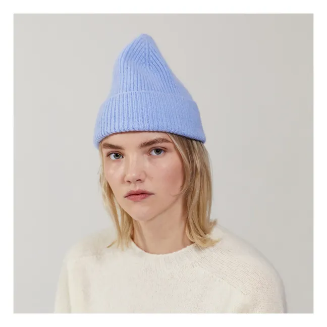 Cappello in lana e angora | Azzurro