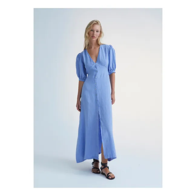 Vestido de lino Vermont - Colección Femenina | Azul