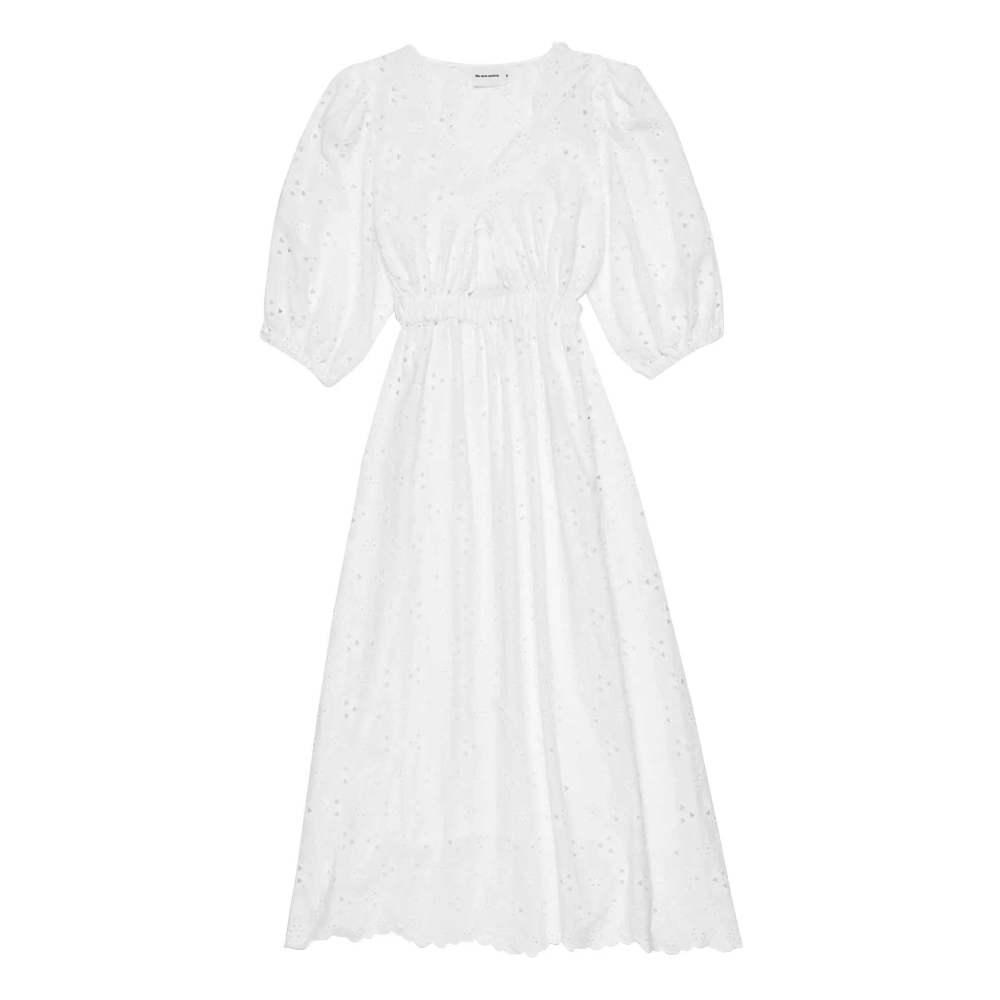 The New Society Women's White Abbott Dress - Collection