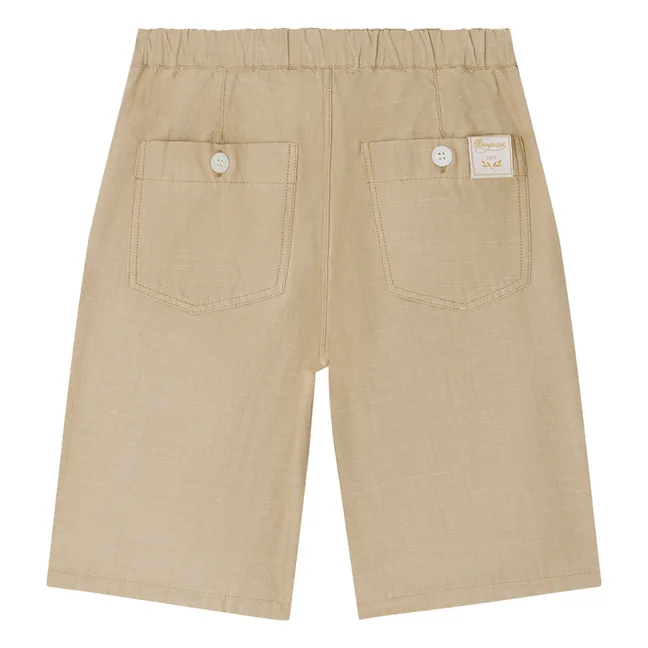 Pantalones cortos de chambray Conway | Beige
