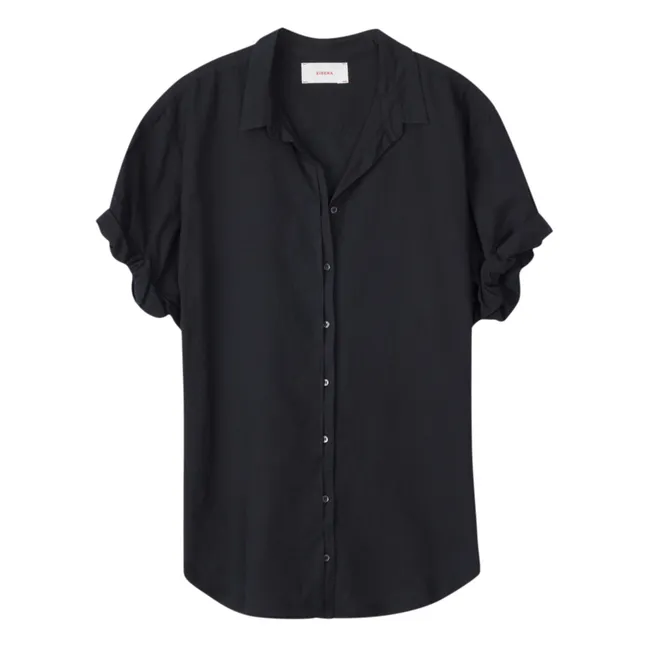 Channing Cotton Poplin Shirt | Black