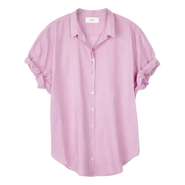 Camisa Channing de popelina de algodón | Rosa