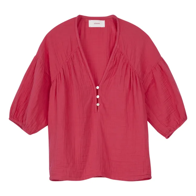 Felicity blouse Cotton gauze | Fuchsia