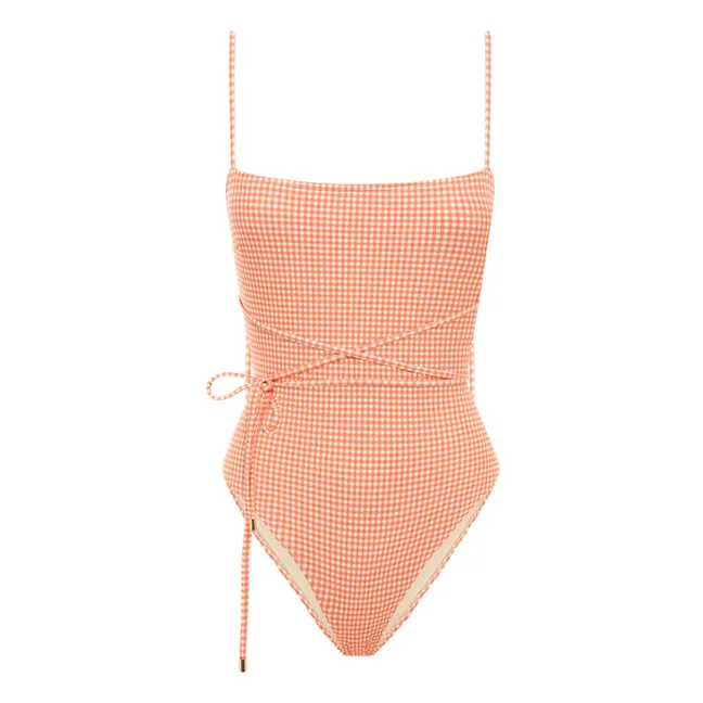 Maillot 1 Pièce Tie Side | Rose Corail