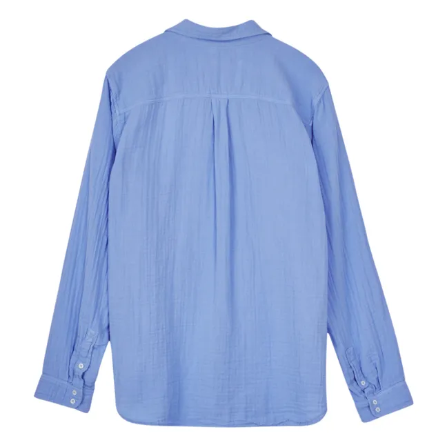 Camisa Scout de gasa de algodón | Azul