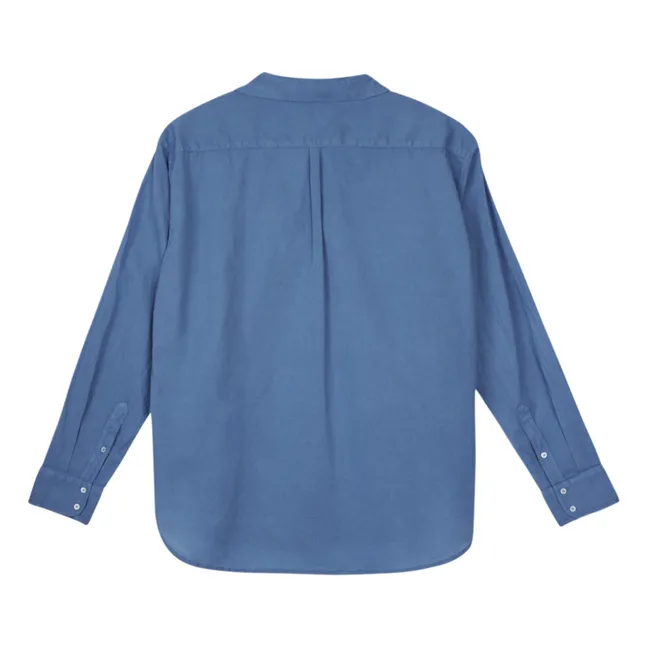 Beau Popeline de Coton shirt | Peacock Blue