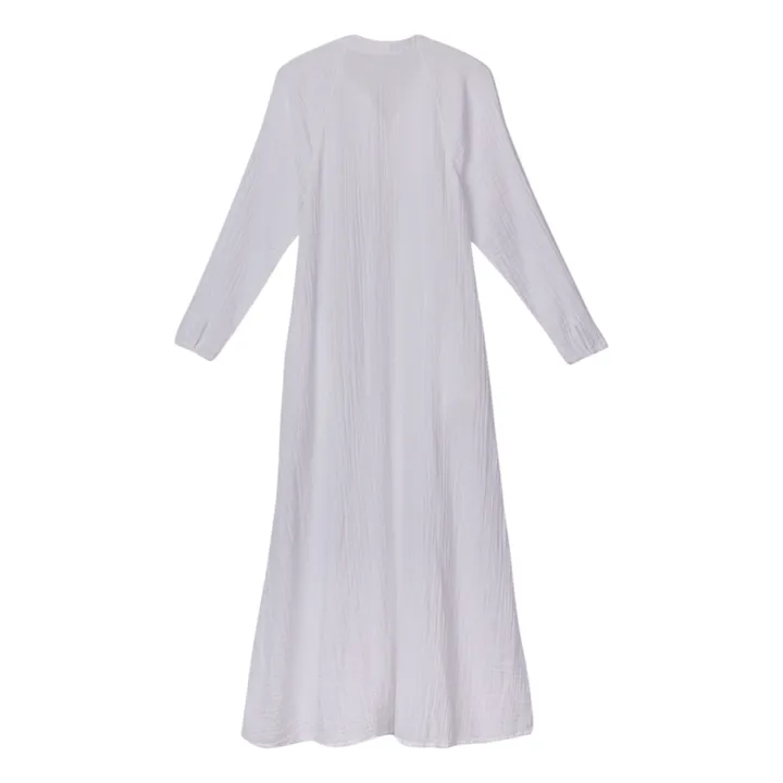 Robe Tabitha Gaze de Coton | Blanc- Image produit n°1