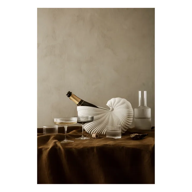 Ripple champagne flutes - Set of 2 | Grey