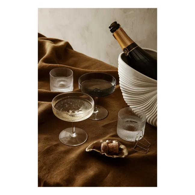 Bicchieri da champagne Ripple - set da 6 | Grigio