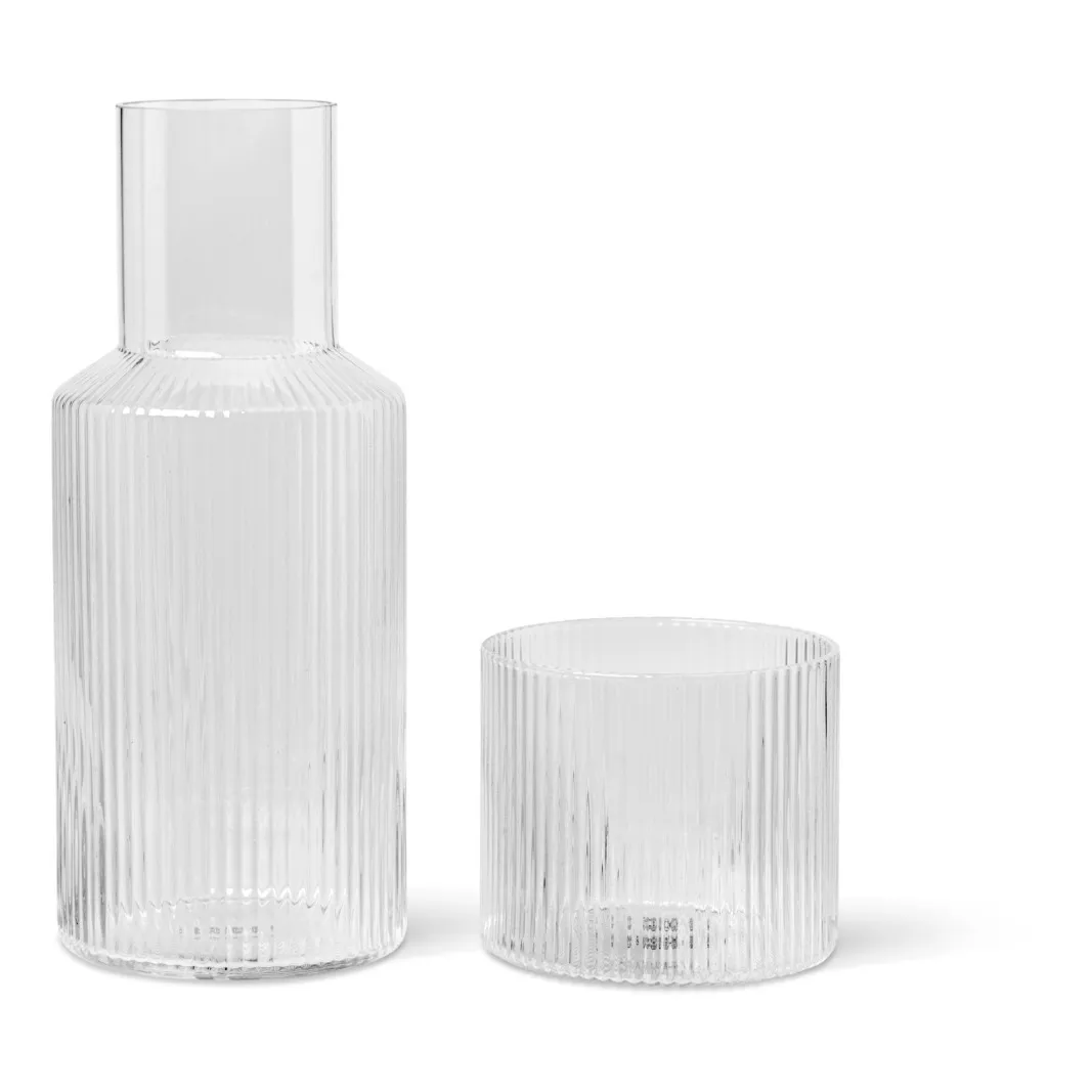 Ferm Living Transparent Ripple Jug 500Ml