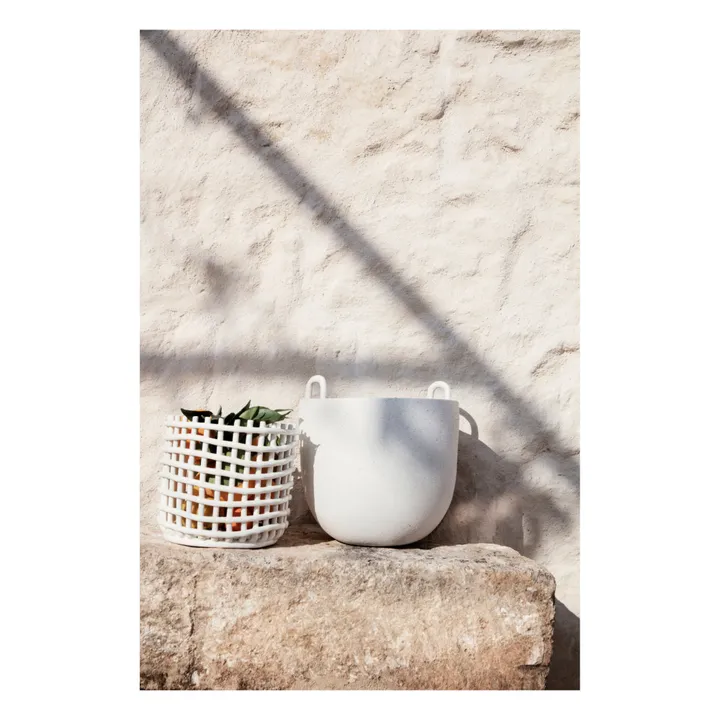 Panier en céramique | Blanc- Image produit n°2