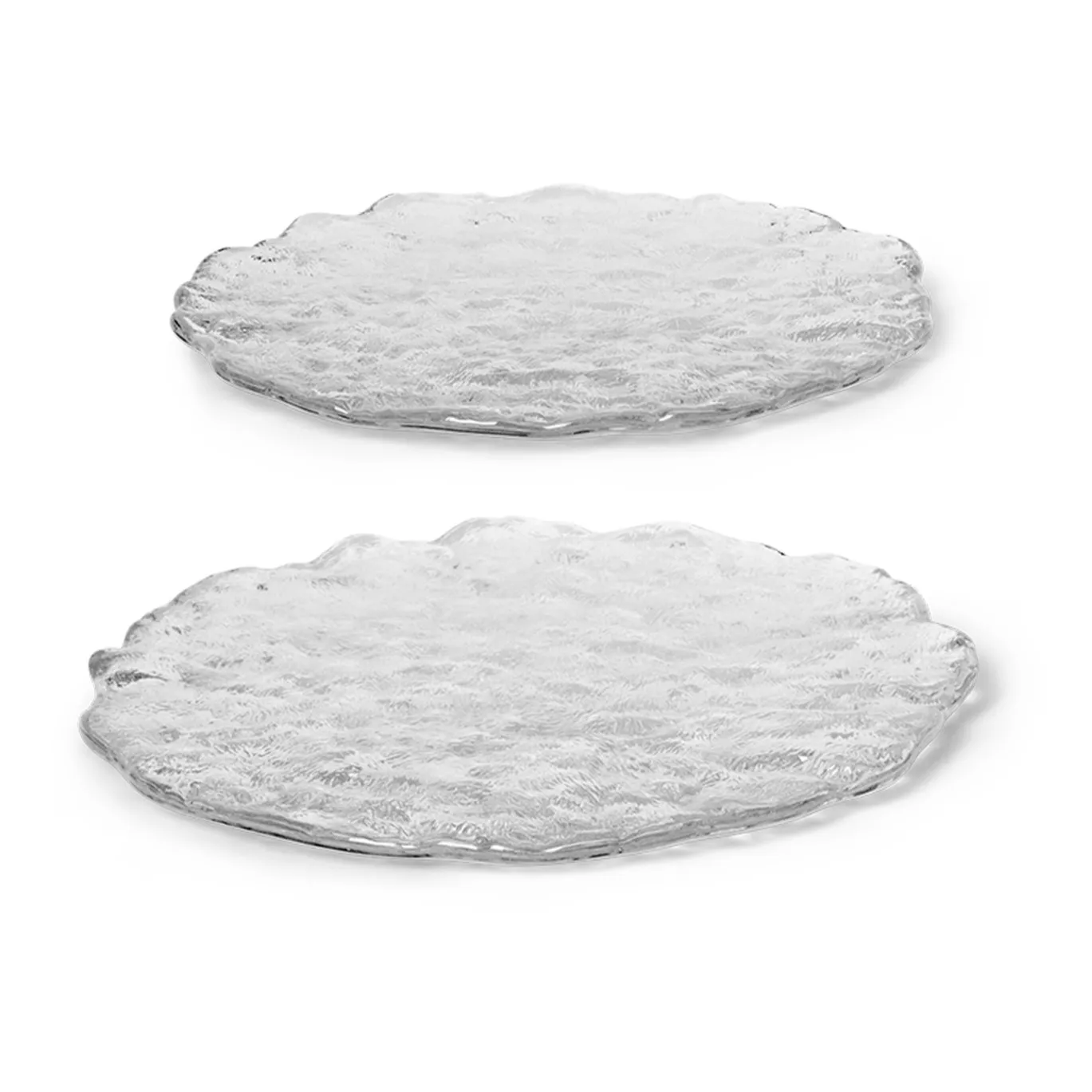 Ferm Living Transparent Momento Glass Plates - Set Of 2