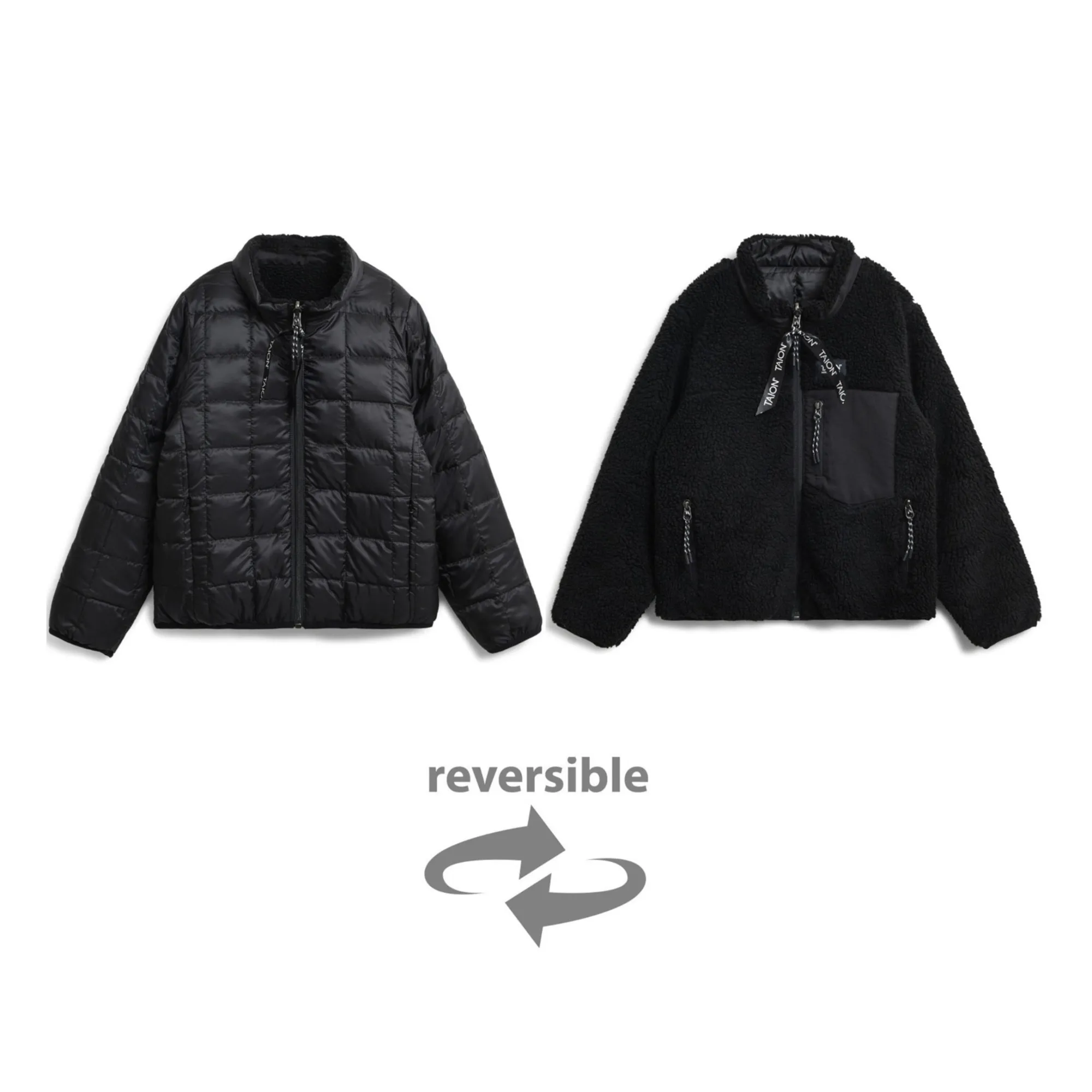 Taion Black Down X Boa Mountain Reversible Down Jacket