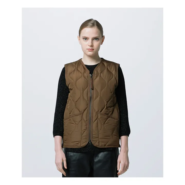 Veste Matelassée Sans Manches Military | Camel- Image produit n°0
