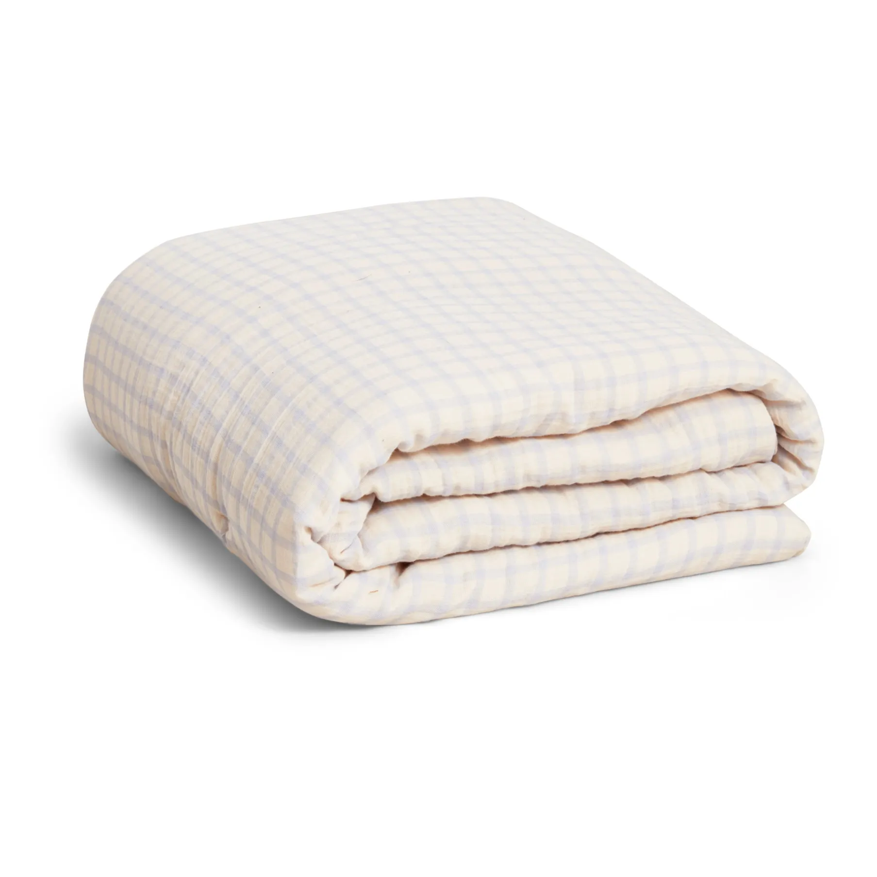 Garbo&Friends Light Blue Gingham Sky Blanket