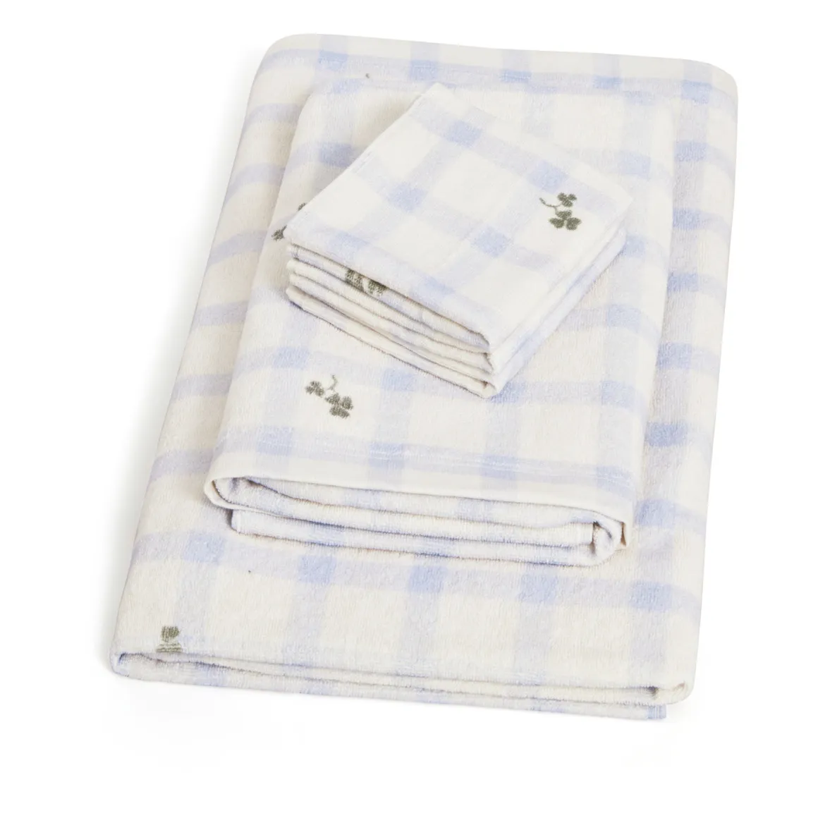 Serviette de bain Gingham Sorrel | Bleu ciel- Image produit n°2