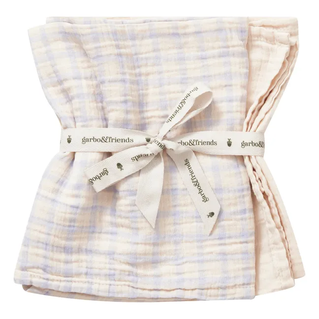 Gingham Sky Maxi nappies - Set of 2 | Light blue