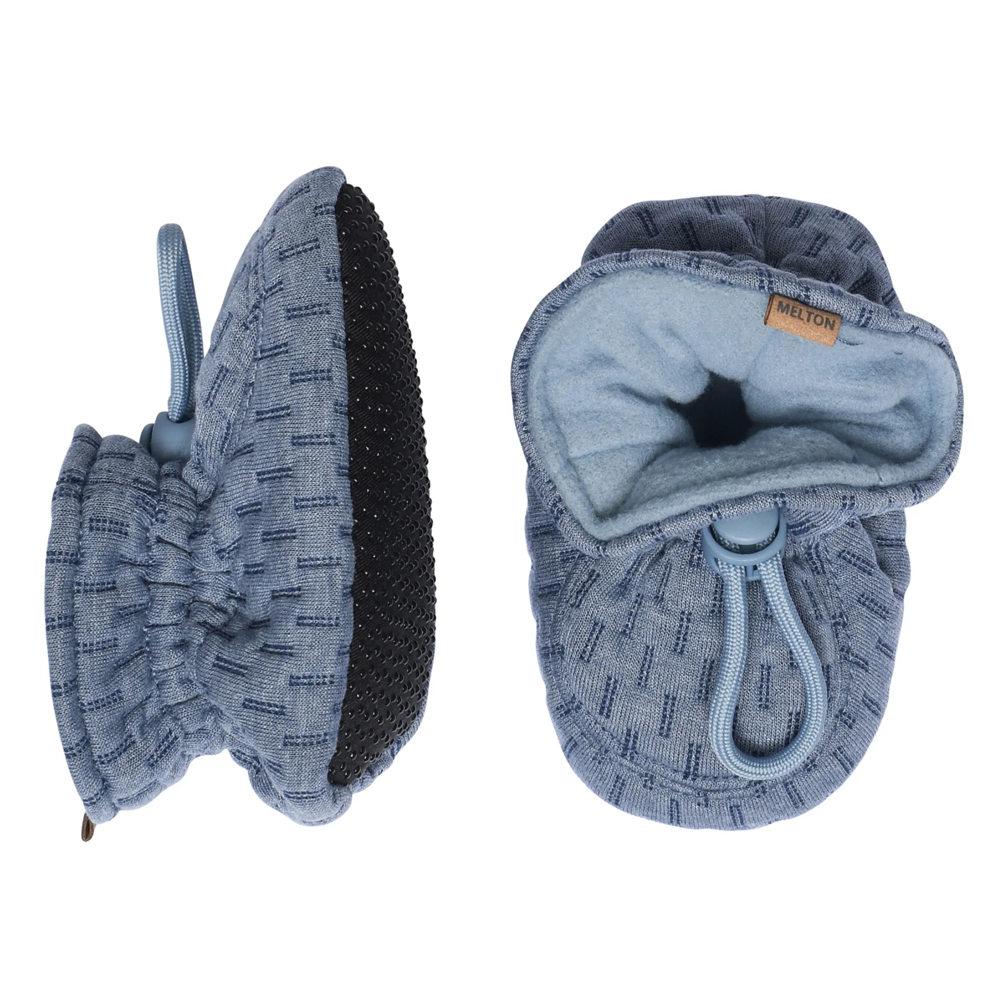Melton Blue Textured Slippers