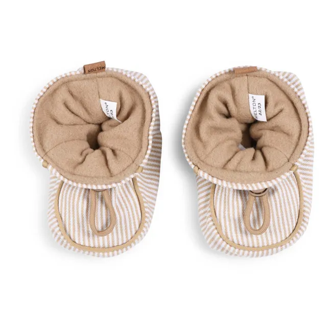 Pantofole a righe | Beige