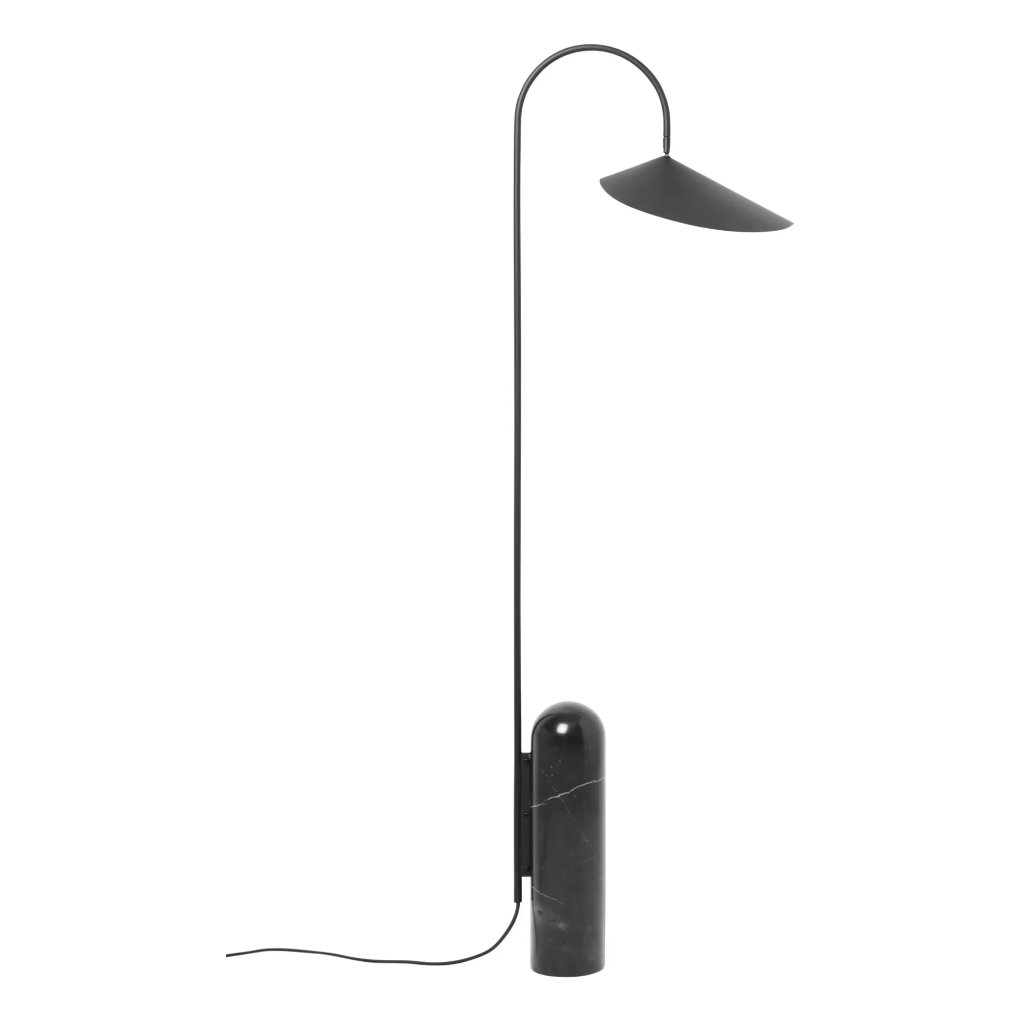 Ferm Living Black Arum Marble Floor Lamp