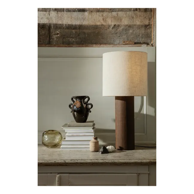 Supporto per lampada, modello: Post, in legno FSC | Chêne fumé