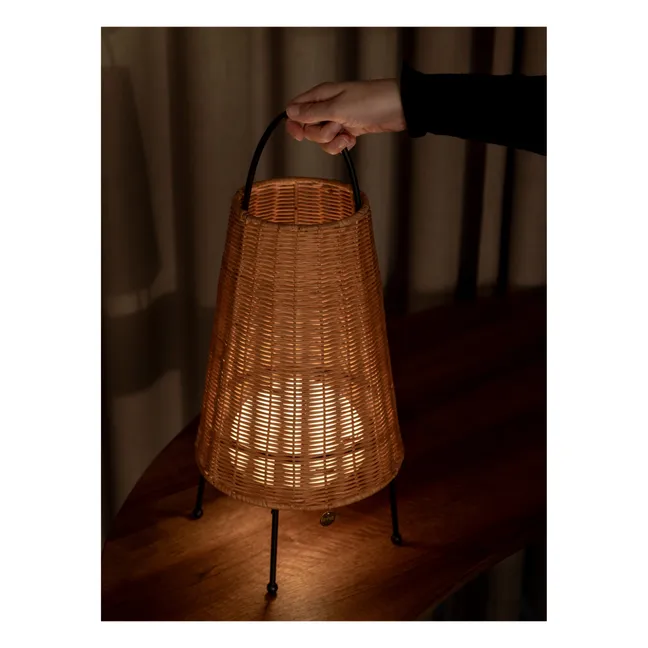 Lampe à poser Porti en rotin
