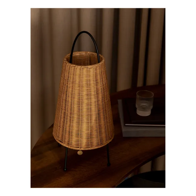 Lampe à poser Porti en rotin