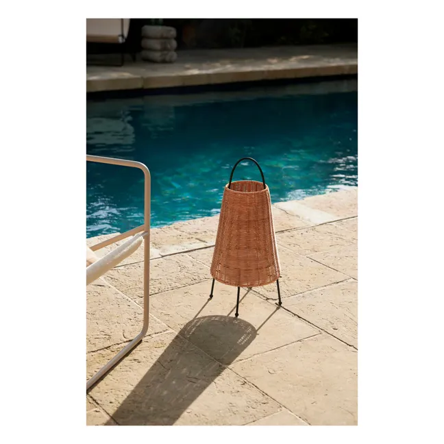 Lámpara de mesa Porti en rottin