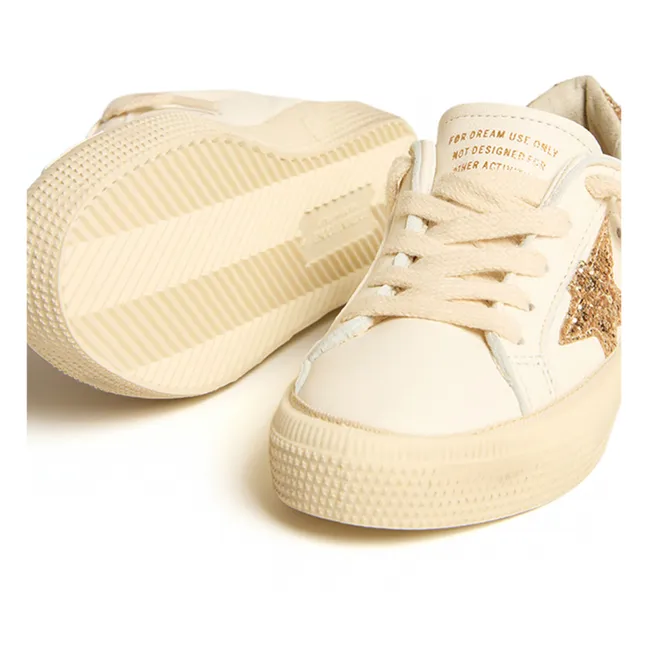Sneakers mit Schnürsenkel May Glitter | Gold