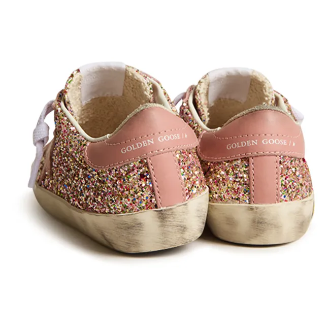 Zapatillas con cordones Super-Star Glitter | Rosa