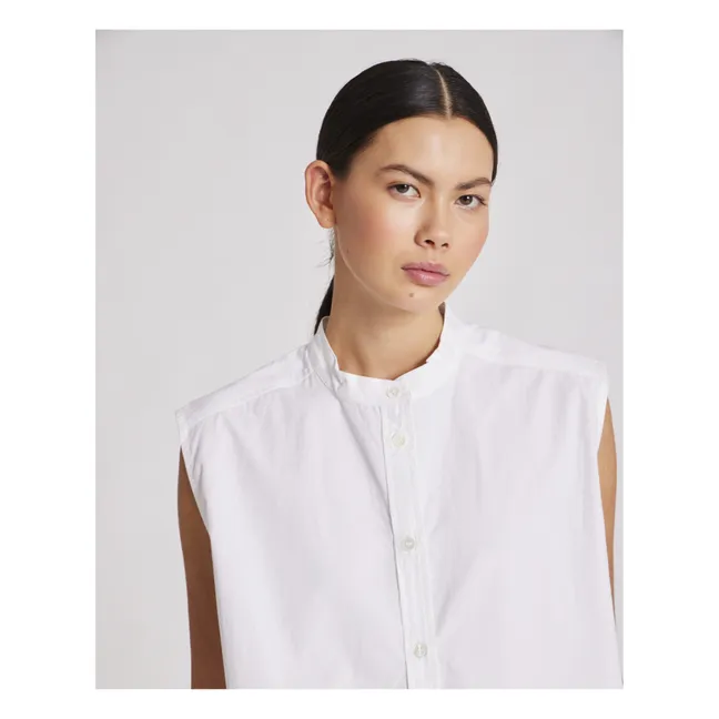 Top Elisa Popeline de Coton Bio | Blanc