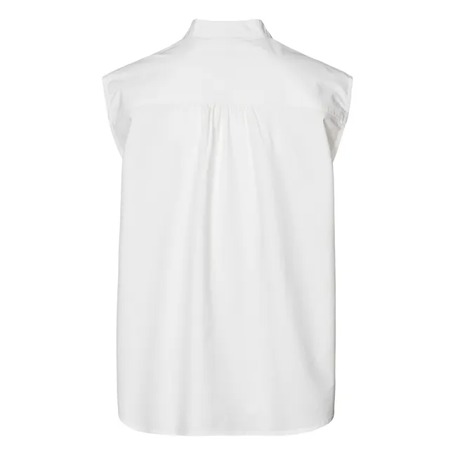 Top Elisa Popeline de Coton Bio | Blanc