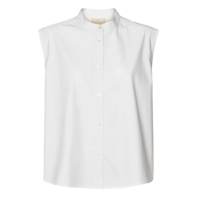 Top Elisa Popeline de Coton Bio | Blanc