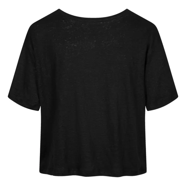 Camiseta de lino Ivalo | Negro