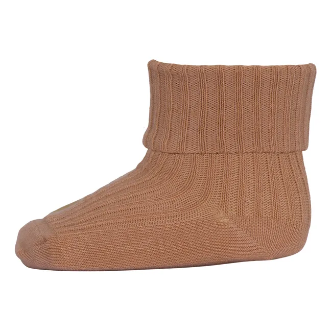 Chaussettes Rib en coton | Marron