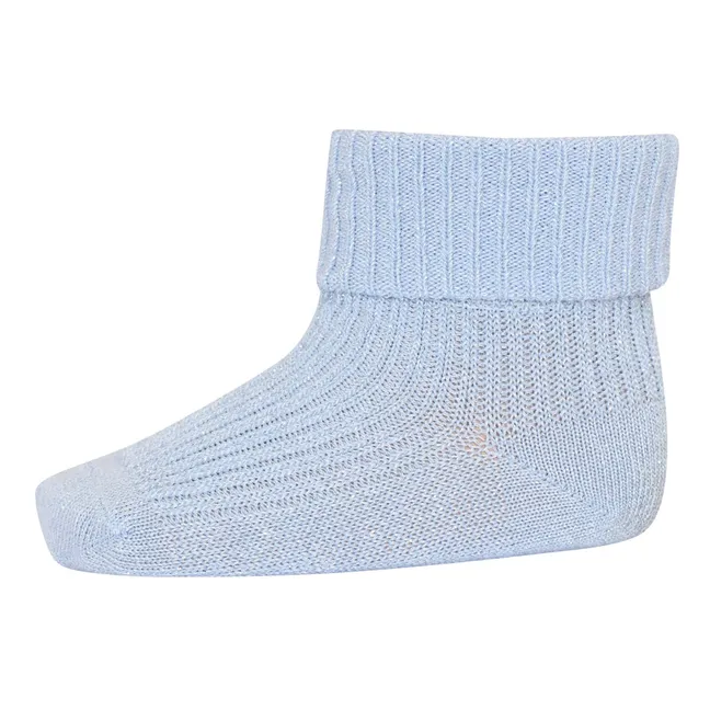 Chaussettes Ida Paillettes en coton | Bleu Clair