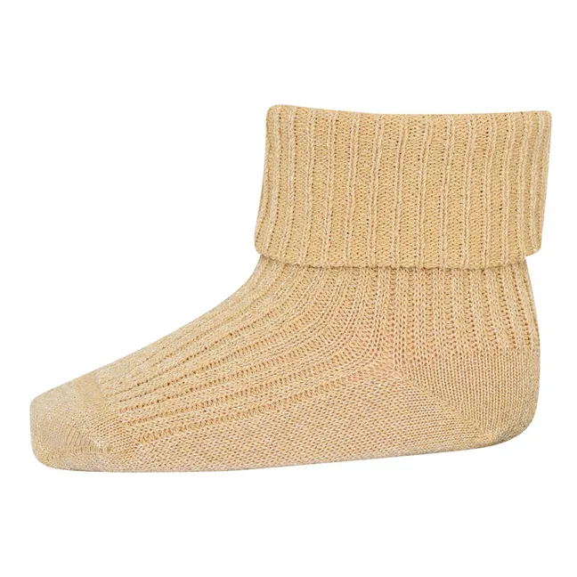 Chaussettes Ida Paillettes en coton | Jaune