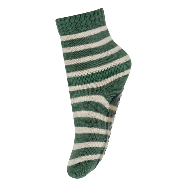 5-pack Non-slip Socks - Light gray melange/taupe - Kids