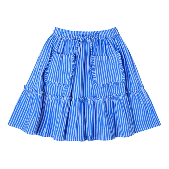 Falda de rayas Pia | Azul
