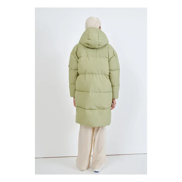 Embassy of Bricks Logs Elphin Long Puffer Jacket Sage