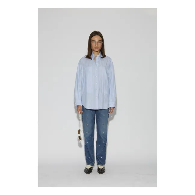 Angèle Dylan Stripes Shirt | Light blue