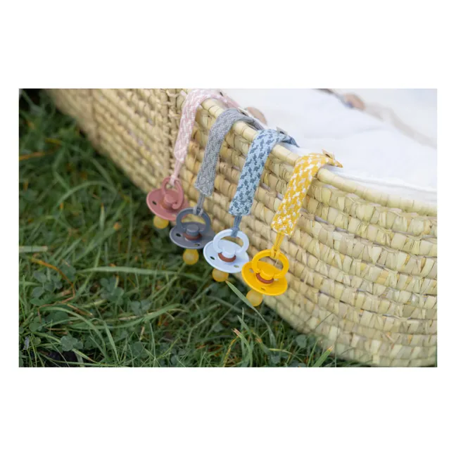 Organic cotton pacifier clip | Pale yellow