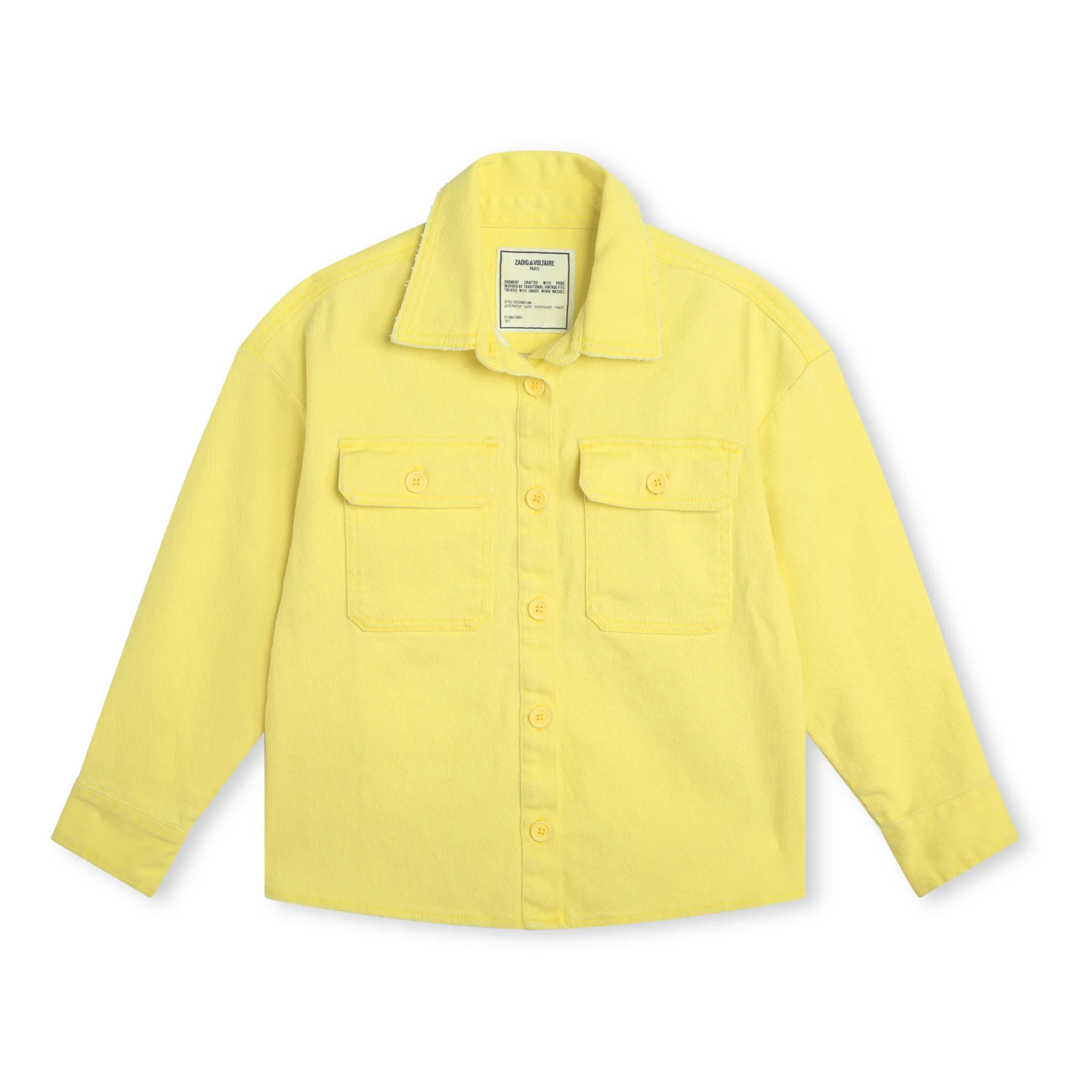Zadig & Voltaire Yellow Bonnie Over Twill Jacket