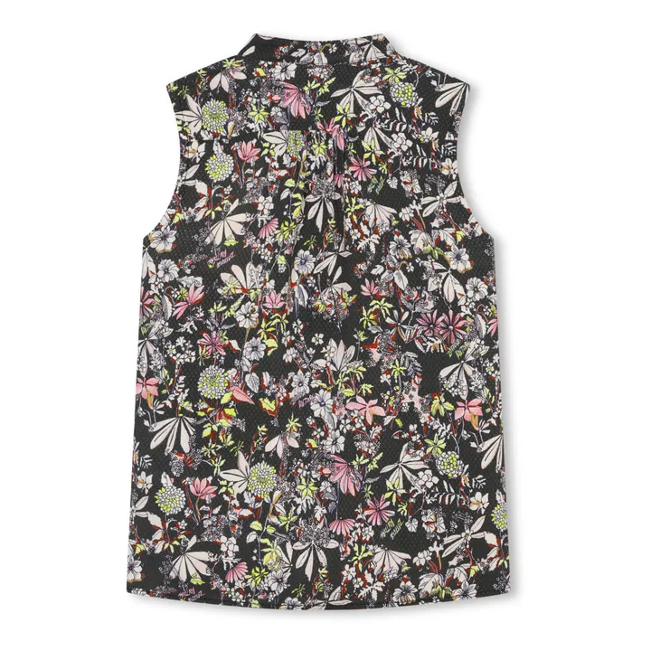 Blouse Sahara Fleurie | Kaki foncé- Image produit n°1