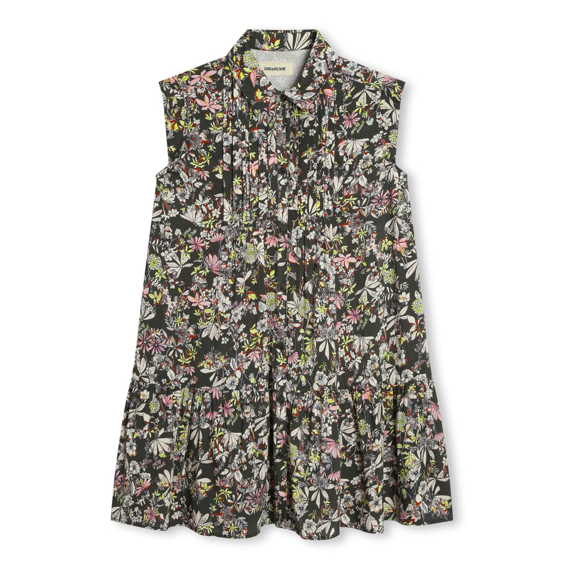 Zadig & Voltaire Dark Khaki Karo Fleurie Dress