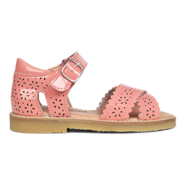 Sandali smerlati con strap Flower | Rosa